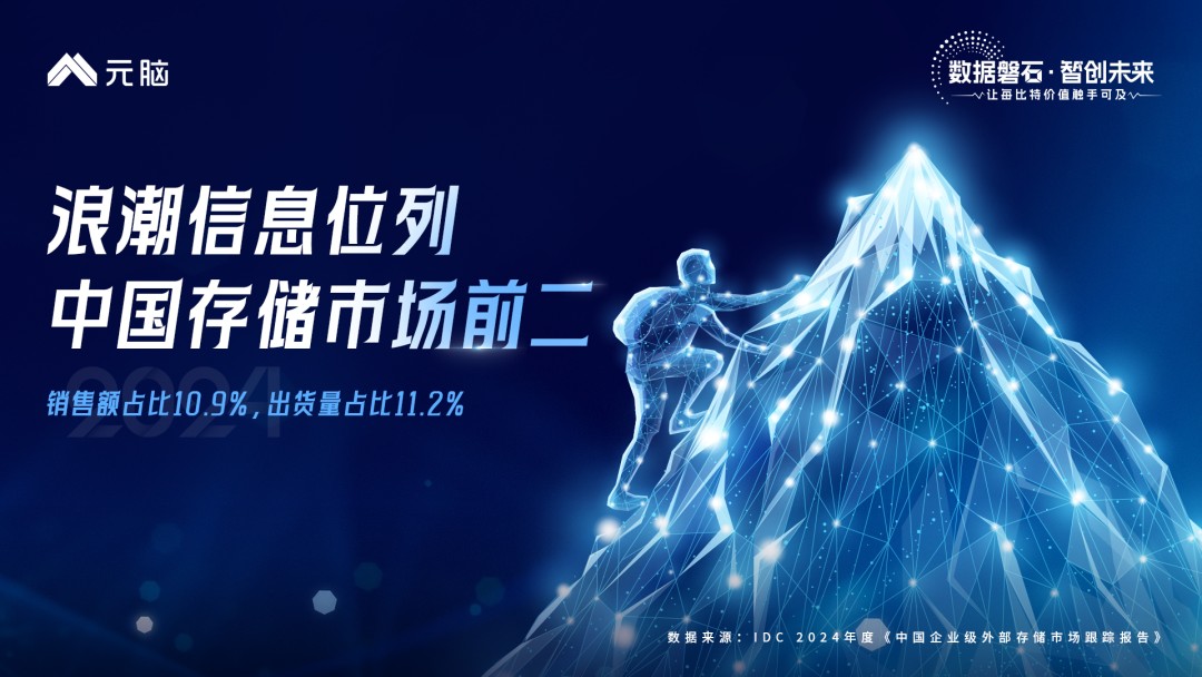 浪潮信息位列中国存储市场前二