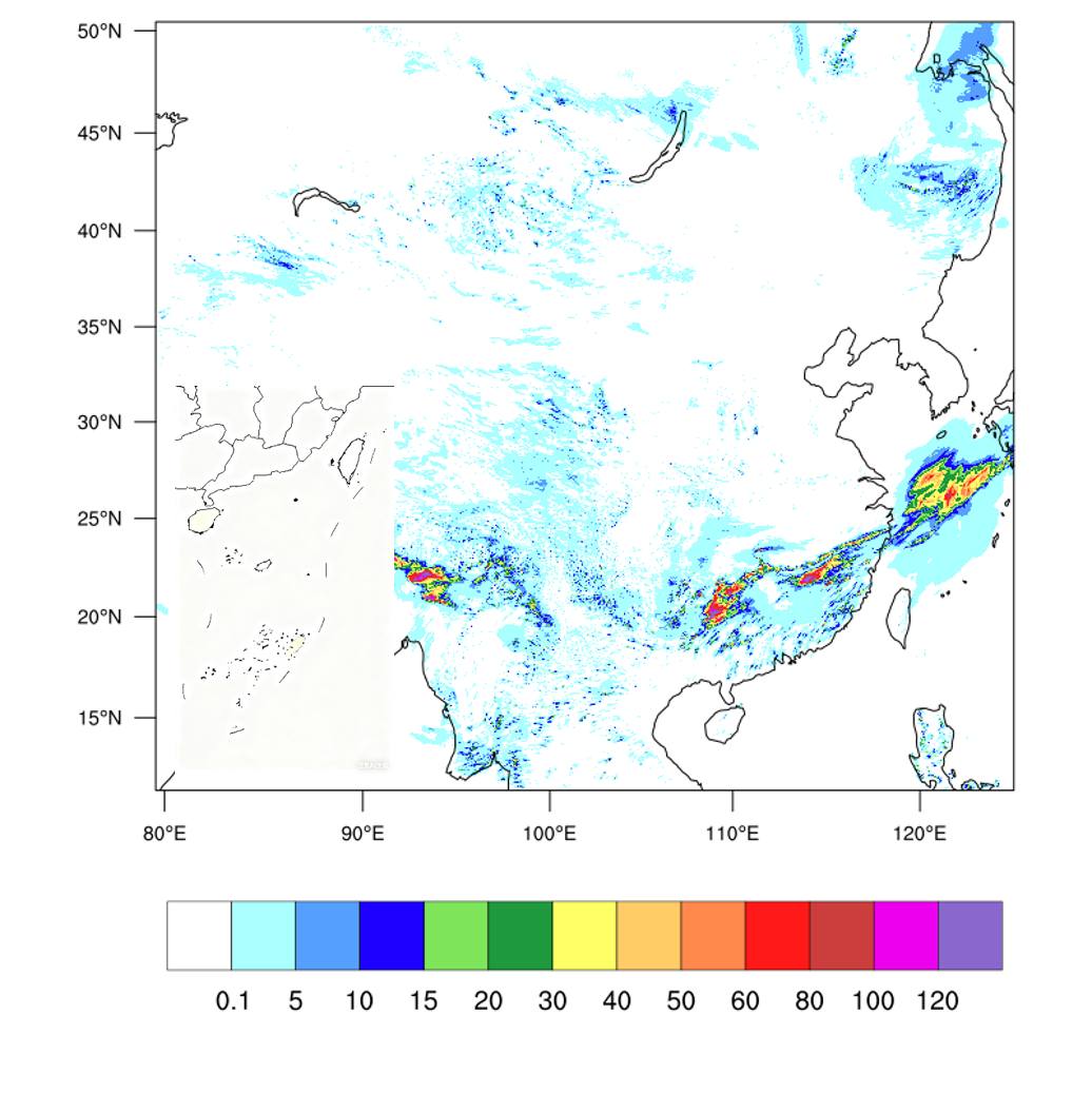 WRF模式基准算例模拟的6小时累积降水量.jpg