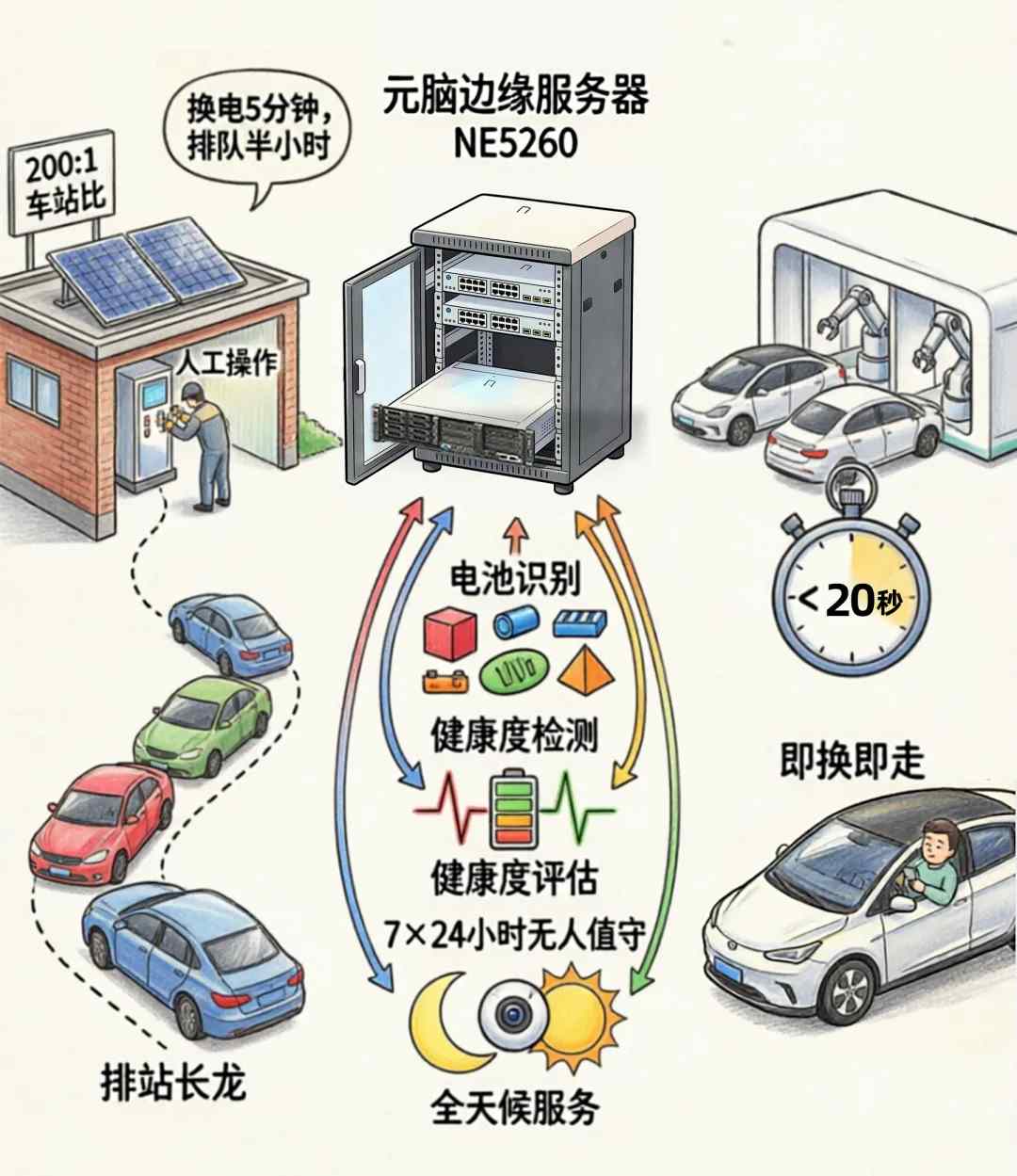 浪潮信息元脑边缘服务器NE5260 换电站智慧运营方案原理图.jpg