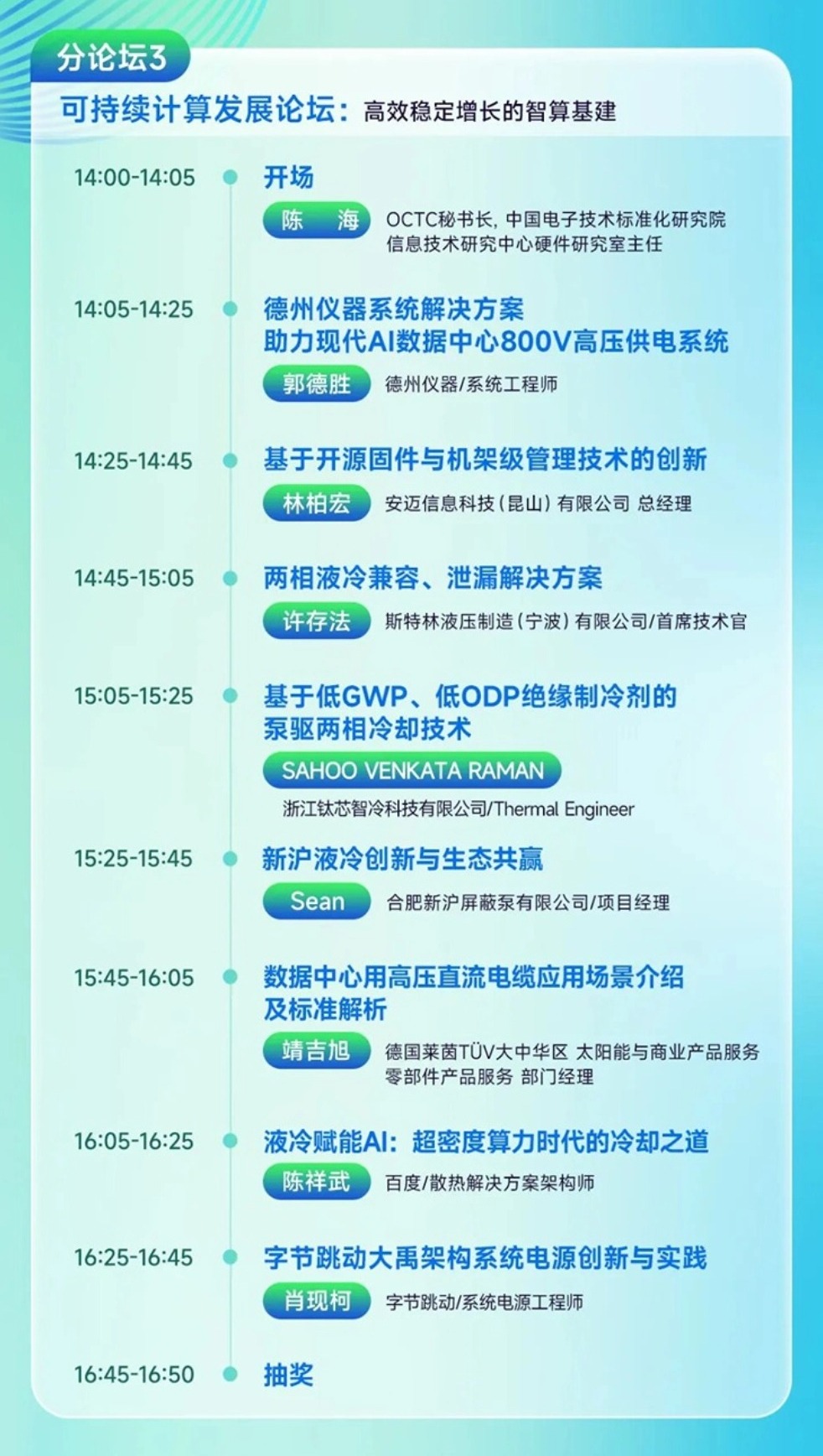 2026开放计算技术大会全议程展板,主论坛聚焦AI算力前沿,分论坛覆盖数据中心基建、算力供电、液冷、开放系统、GW级智算、固件硬件六大技术方向.jpg